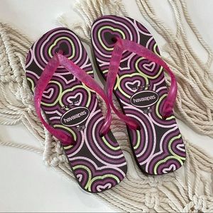 Havaiana Neon Heart Flip Flops